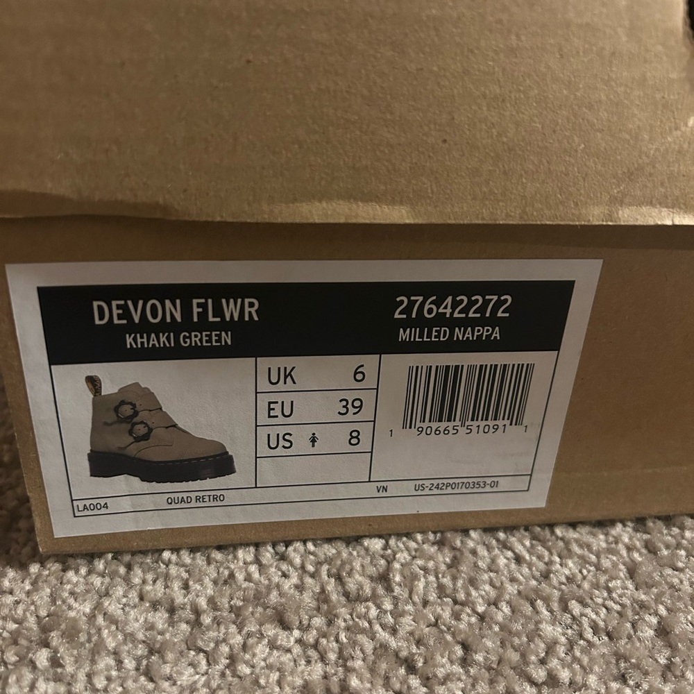 Dr. Martens Khaki Green Ankle Boots